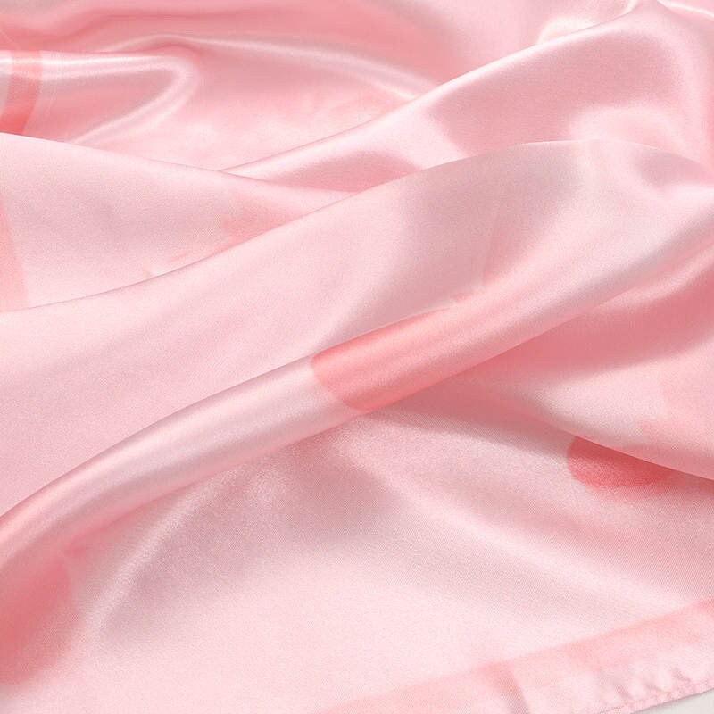 Pink Butterfly Satin Silk Bandana | Scarf