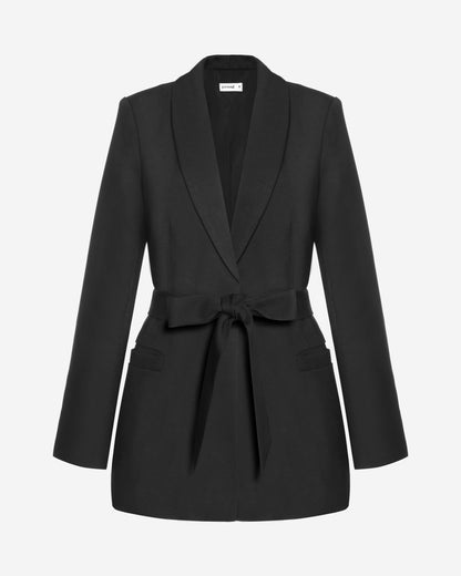 belted suit tuxedo blazer for women shawl lapel